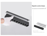 Saiyo LED Downlight Line Light Bar Creative Linear Rimless Magnetic Lamp Recessed Ceiling Lamps Strip Living Room Corridor Light
