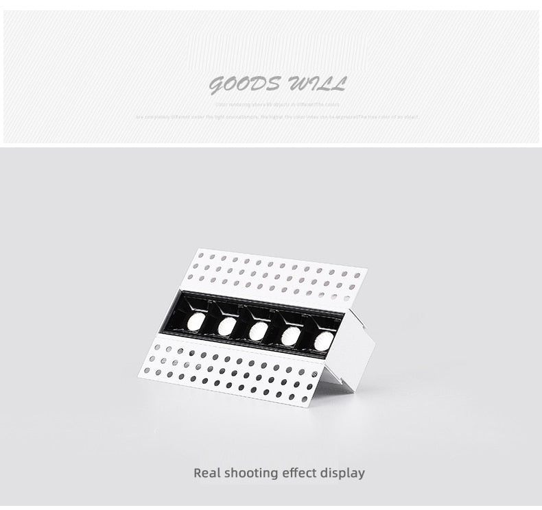 Saiyo LED Downlight Line Light Bar Creative Linear Rimless Magnetic Lamp Recessed Ceiling Lamps Strip Living Room Corridor Light