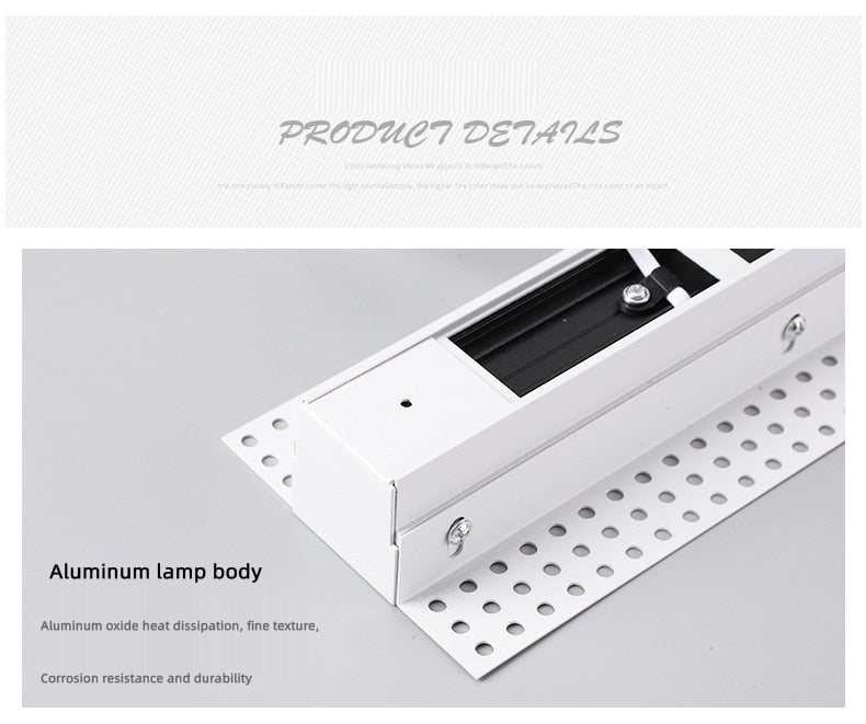 Saiyo LED Downlight Line Light Bar Creative Linear Rimless Magnetic Lamp Recessed Ceiling Lamps Strip Living Room Corridor Light