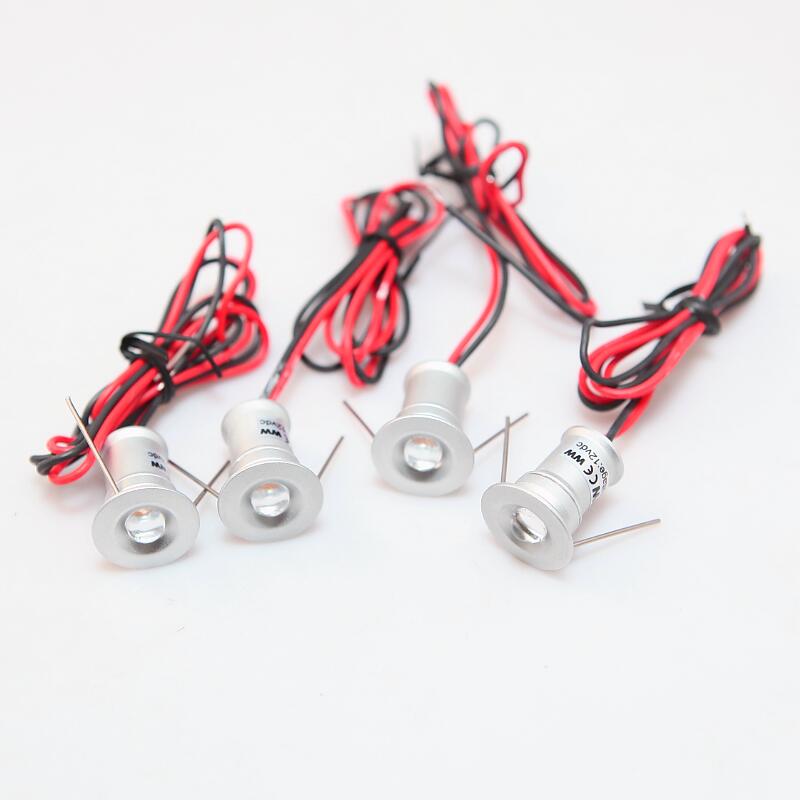 Downlight 18 PCS/LOT round ceiling spot light Mini 1W downlight led 12V DC 60D Mini led lamp white or warm white Household lights