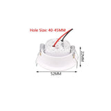 1/5pcs Aluminum Round LED Dimmable Ceiling Downlight 3W AC90-260V  Recessed COB Spot Light Led Bulb With Driver - LED Lights For Sale : Affordable LED Solutions : Wholesale Prices