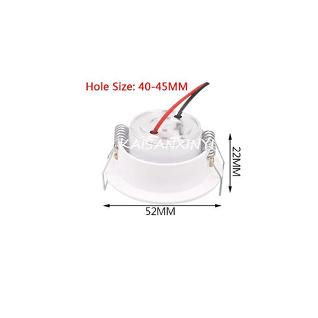 1/5pcs Aluminum Round LED Dimmable Ceiling Downlight 3W AC90-260V  Recessed COB Spot Light Led Bulb With Driver - LED Lights For Sale : Affordable LED Solutions : Wholesale Prices