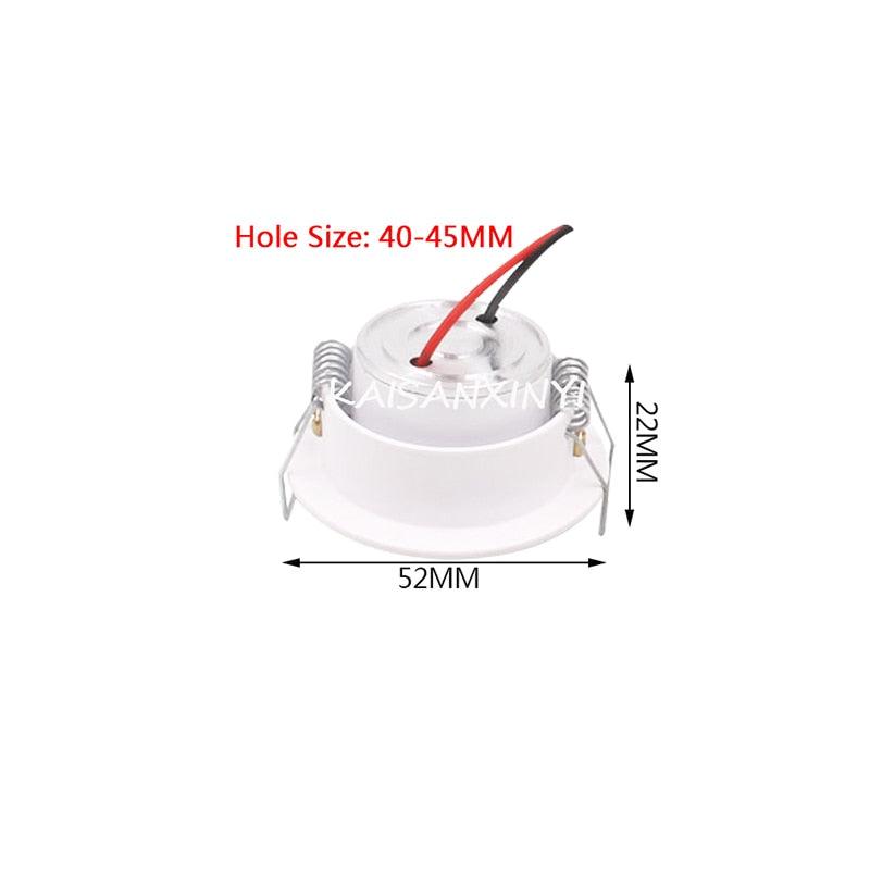 1/5pcs Aluminum Round LED Dimmable Ceiling Downlight 3W AC90-260V  Recessed COB Spot Light Led Bulb With Driver - LED Lights For Sale : Affordable LED Solutions : Wholesale Prices