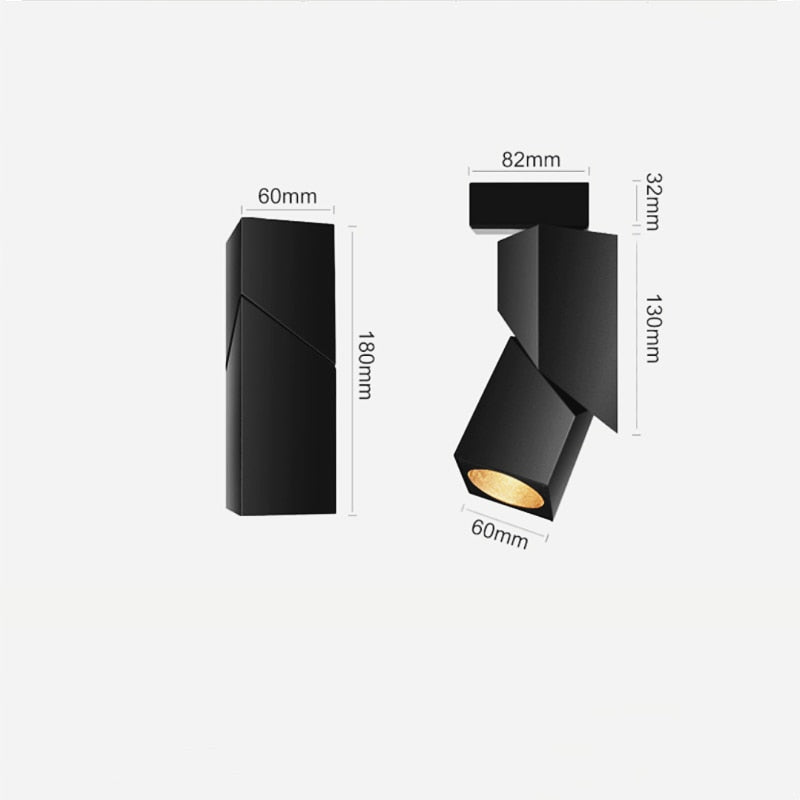 Dimmable Folding Rotation LED Downlights 10W 15W 20W COB LED Ceiling Spot Lights AC85~265V LED Background Lamps Indoor Lighting