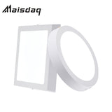 Round Square Led Panel Light Surface Mounted 6W 12W 18W 24W  Downlight Ceiling Down 175-265V Panel Aisle Lamp With LED Driver