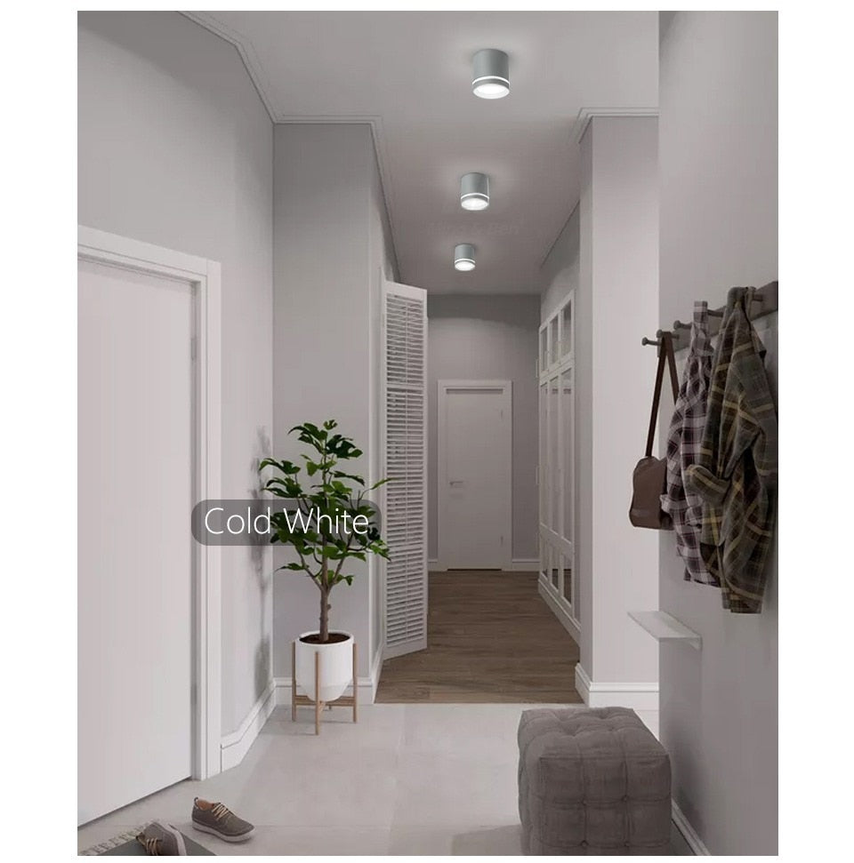 Led Downlight Surface Mounted 18W 12W AC220V Cold Warm Neutral Light SpotLamp Ceiling Fixtures For Living Room Kitchen Lighting