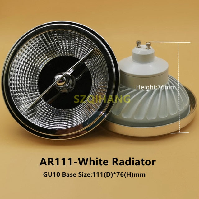 Hot Sale Dimmable AC85-265V 15W 20W G53 COB LED AR111 GU10 Downlight 20W Chip LED QR111 Light Aluminum Alloy Led Bulbs
