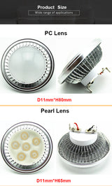 Downlight 220V Dimmable 230V  DC12V G53 Dia 111 Downlight 12W AR111 Light Bulb