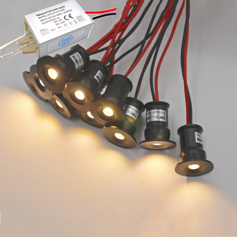 10pcs Small Recessed LED 1W Downlight 12V Focus Spotlight Home Ceiling ...