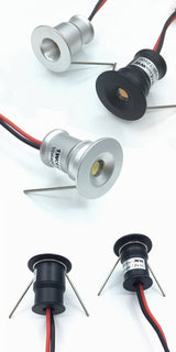 Small Recessed LED 1W 10pcs Downlight 12V Focus Spotlight Home Ceiling Stairs Walkways Cabinet Decor Mini Spot Bulb Light with Driver