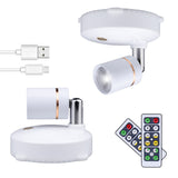 USB Recharged Led Downlight Remote Controller & Touch Sensor Dimmable Indoor Lamp Fixture (White) for Foyer,Bedroom