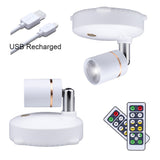USB Recharged Led Downlight Remote Controller & Touch Sensor Dimmable Indoor Lamp Fixture (White) for Foyer,Bedroom