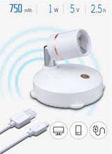 USB Recharged Led Downlight Remote Controller & Touch Sensor Dimmable Indoor Lamp Fixture (White) for Foyer,Bedroom