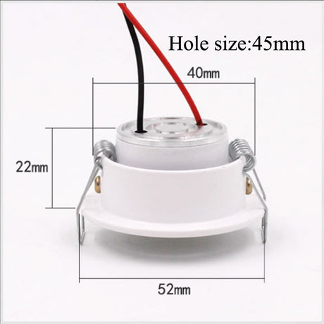 LED mini Downlight Under Cabinet Spot Light 3W for Ceiling Recessed Lamp AC85-265V Dimmable Down lights with driver