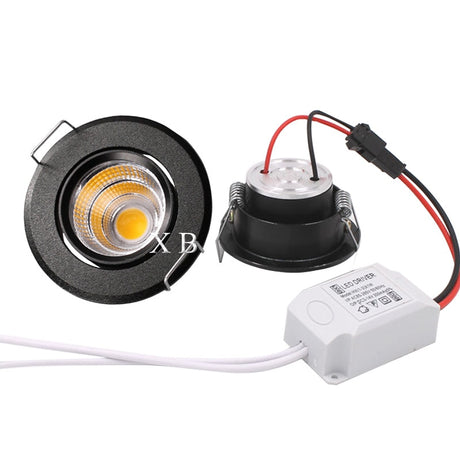 LED mini Downlight Under Cabinet Spot Light 3W for Ceiling Recessed Lamp AC85-265V Dimmable Down lights with driver