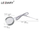 LEDIARY 3W 110V 220V Dimmable Downlight 6 Lamps Surface Mounted Remote Control Silver Round Spot Led Cabinet Display Lighting