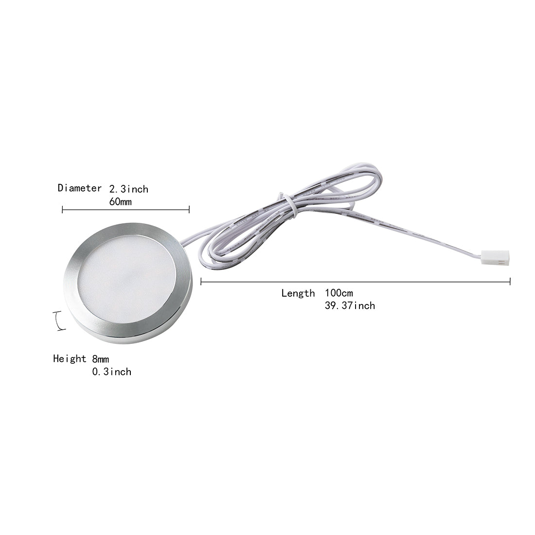 LEDIARY 3W 110V 220V Dimmable Downlight 6 Lamps Surface Mounted Remote Control Silver Round Spot Led Cabinet Display Lighting