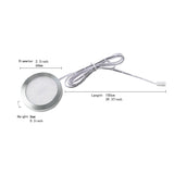 LEDIARY 3W 110V 220V Dimmable Downlight 6 Lamps Surface Mounted Remote Control Silver Round Spot Led Cabinet Display Lighting