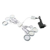 LEDIARY 3W 110V 220V Dimmable Downlight 6 Lamps Surface Mounted Remote Control Silver Round Spot Led Cabinet Display Lighting