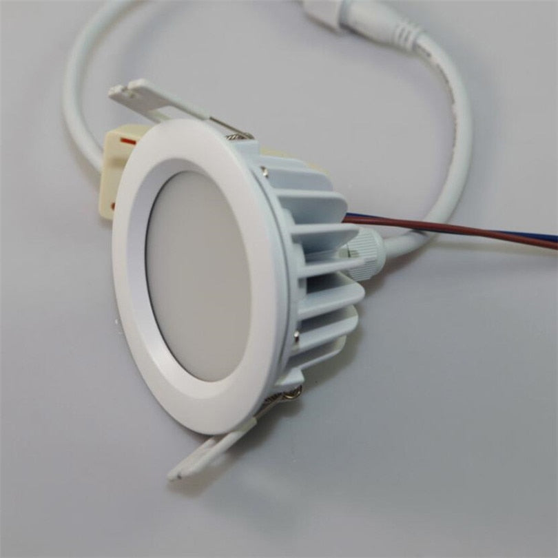 Waterproof IP68 LED Downlight AC110V 220V Dimmable 15W LED Recessed Ceiling Lamp for Bathroom Living Room Anti-fog lamp