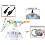 Waterproof IP68 LED Downlight AC110V 220V Dimmable 15W LED Recessed Ceiling Lamp for Bathroom Living Room Anti-fog lamp