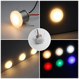 LED Dimmable Spot Light 12V 1W Recessed Downlight IP65 Ceiling Spotlight Anti-glare Lighting for kitchen Bedroom Bathroom Canopy