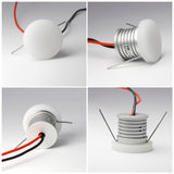 LED Dimmable Spot Light 12V 1W Recessed Downlight IP65 Ceiling Spotlight Anti-glare Lighting for kitchen Bedroom Bathroom Canopy