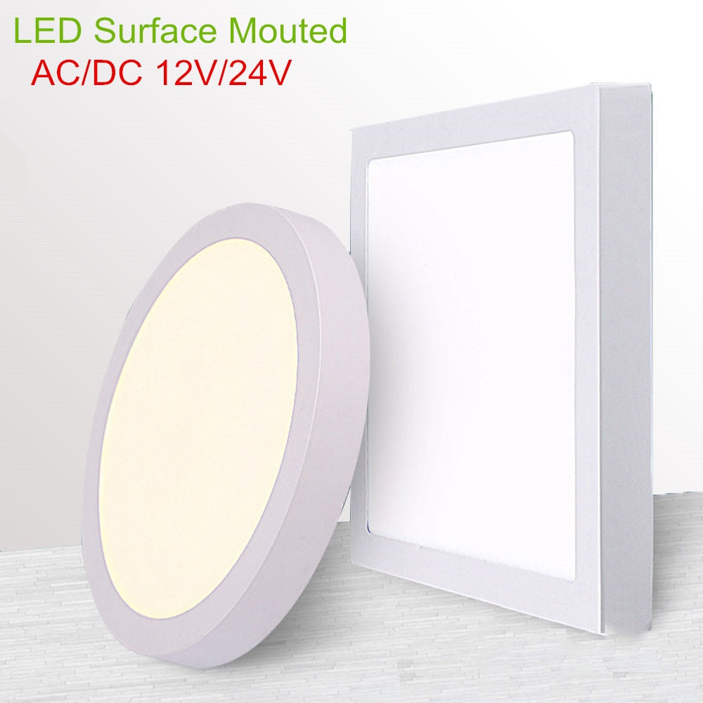 LA MIU 9W/15W/25W/30W Square/Round Led Panel Light Surface Mounted leds Downlight ceiling down  AC/DC 12V/24V Lamp