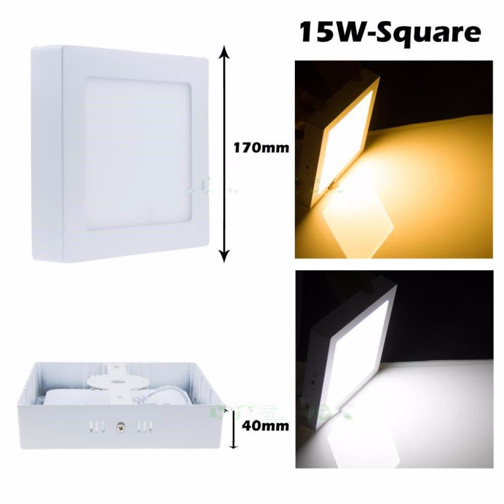 LA MIU 9W/15W/25W/30W Square/Round Led Panel Light Surface Mounted leds Downlight ceiling down  AC/DC 12V/24V Lamp
