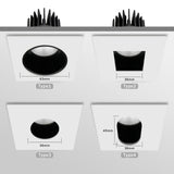 Recessed Downlight Aluminum Anti-glare Led Ceiling Lamp Square/Round 4 style Lighting For Hotel Living Room Stores Foyer 7W 10W