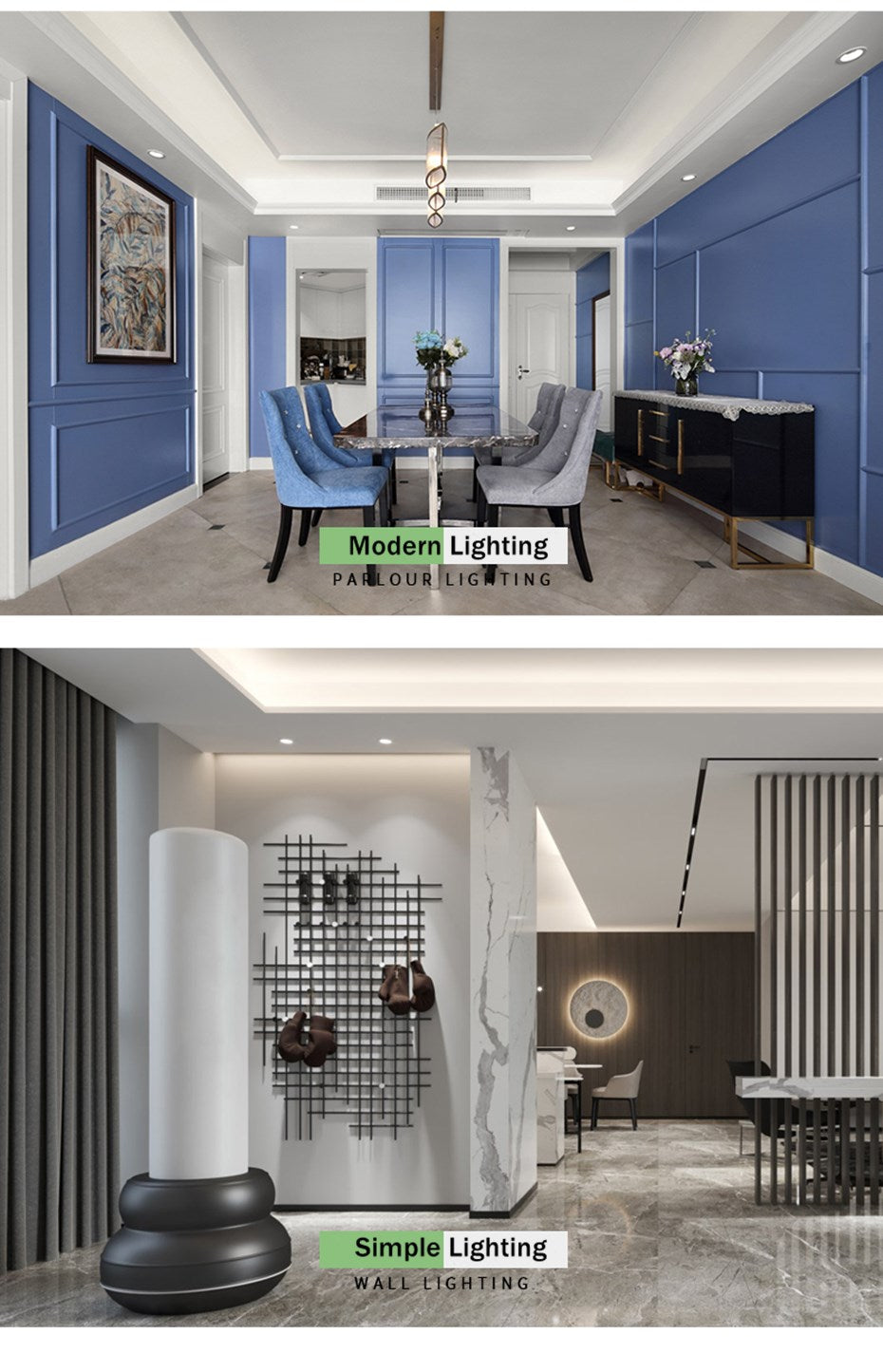 Recessed Downlight Aluminum Anti-glare Led Ceiling Lamp Square/Round 4 style Lighting For Hotel Living Room Stores Foyer 7W 10W