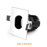 Recessed Downlight Aluminum Anti-glare Led Ceiling Lamp Square/Round 4 style Lighting For Hotel Living Room Stores Foyer 7W 10W