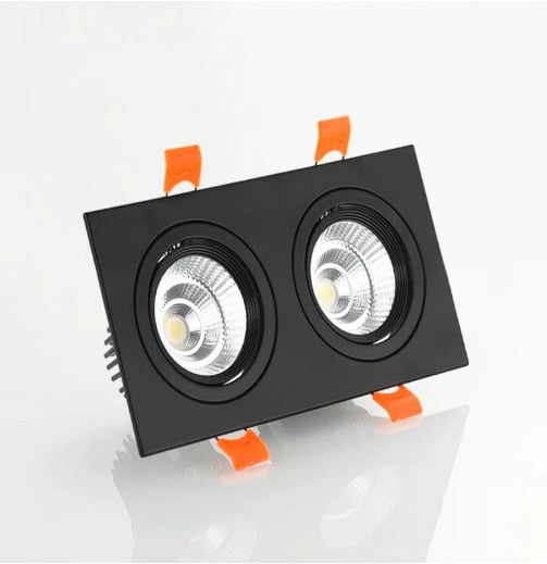 Square Dimmable Recessed COB LED Downlights  7W 9W 12W  LED Ceiling Spot Lights AC85-265V LED Ceiling Lamps Indoor Lighting