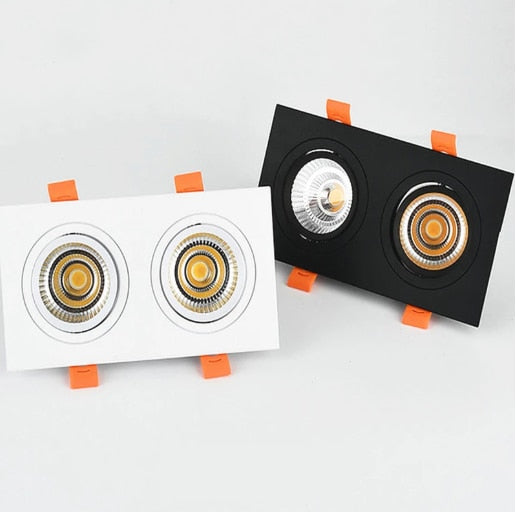 Square Dimmable Recessed COB LED Downlights  7W 9W 12W  LED Ceiling Spot Lights AC85-265V LED Ceiling Lamps Indoor Lighting