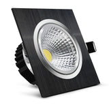 High Bright Square COB Downlights Dimmable 7W 9W 12W 15W LED Recessed Ceiling Spot Lights for Indoor Bedroom Living room AC220V