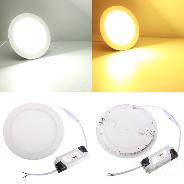 Ultra thin design 25W LED ceiling recessed grid downlight / round panel light 225mm, 1pc/lot