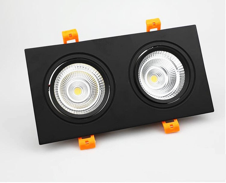 Square Dimmable Recessed COB LED Downlights  7W 9W 12W  LED Ceiling Spot Lights AC85-265V LED Ceiling Lamps Indoor Lighting