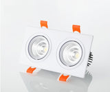 Square Dimmable Recessed COB LED Downlights  7W 9W 12W  LED Ceiling Spot Lights AC85-265V LED Ceiling Lamps Indoor Lighting