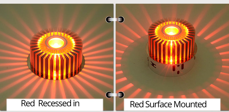 Modern LED Ceiling Light 3W LED Spot RGB Downlight Wall Sconce Art Gallery Decoration Front Balcony Lamp Porch Light Corridors