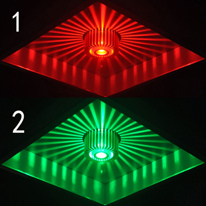 Modern LED Ceiling Light 3W LED Spot RGB Downlight Wall Sconce Art Gallery Decoration Front Balcony Lamp Porch Light Corridors