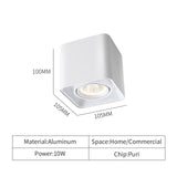 Adjustable Surface Mounted Square Downlight Daring Lamp Nordic Spot Light Ceiling Lamp Corridor Aisle Porch