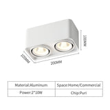 Adjustable Surface Mounted Square Downlight Daring Lamp Nordic Spot Light Ceiling Lamp Corridor Aisle Porch