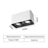 Adjustable Surface Mounted Square Downlight Daring Lamp Nordic Spot Light Ceiling Lamp Corridor Aisle Porch