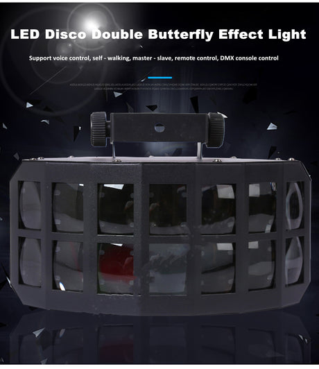 LED 2X15W RGBW 4IN1 DOUBLE LAYER DOWNLIGHT PROJECTION BUTTERFLY EFFECT LIGHT FOR KTV DJ DISCO PARTY LIGHTS