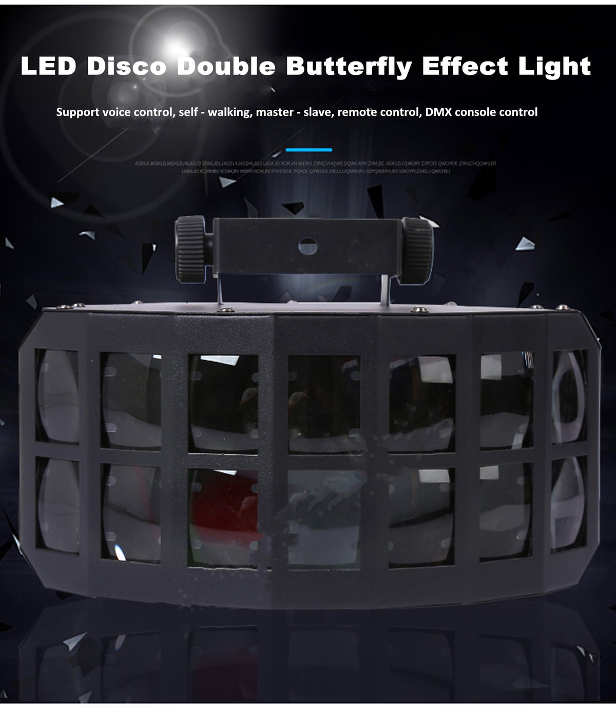 LED 2X15W RGBW 4IN1 DOUBLE LAYER DOWNLIGHT PROJECTION BUTTERFLY EFFECT LIGHT FOR KTV DJ DISCO PARTY LIGHTS