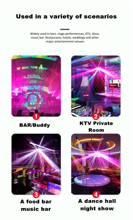 LED 2X15W RGBW 4IN1 DOUBLE LAYER DOWNLIGHT PROJECTION BUTTERFLY EFFECT LIGHT FOR KTV DJ DISCO PARTY LIGHTS