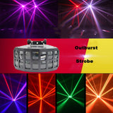 LED 2X15W RGBW 4IN1 DOUBLE LAYER DOWNLIGHT PROJECTION BUTTERFLY EFFECT LIGHT FOR KTV DJ DISCO PARTY LIGHTS