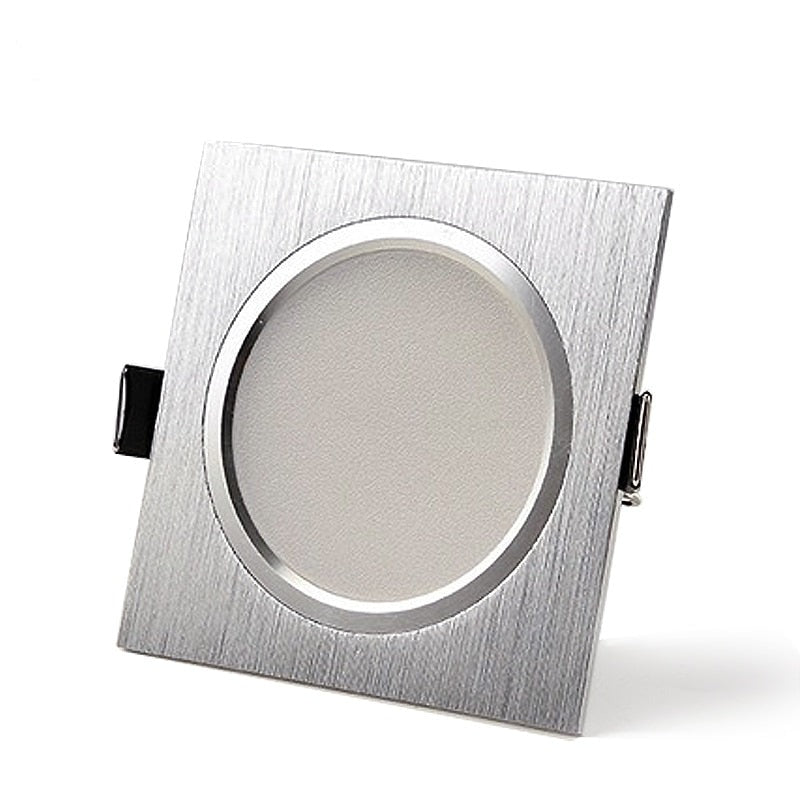 LED Ceiling Lamp 10PCS/Lot satin silver Cold/Warm White Epistar Recessed Cabinet light Downlight AC 230V 110V For Home Lighting