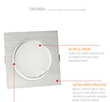 LED Ceiling Lamp 10PCS/Lot satin silver Cold/Warm White Epistar Recessed Cabinet light Downlight AC 230V 110V For Home Lighting