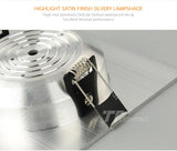 LED Ceiling Lamp 10PCS/Lot satin silver Cold/Warm White Epistar Recessed Cabinet light Downlight AC 230V 110V For Home Lighting